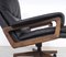 Black Leather King Chair by André Vandenbeuck for Strässle, 1960s 6