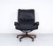 Black Leather King Chair by André Vandenbeuck for Strässle, 1960s 4