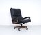 Black Leather King Chair by André Vandenbeuck for Strässle, 1960s 2