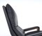 Black Leather King Chair by André Vandenbeuck for Strässle, 1960s, Image 7