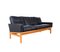 Schwarzes Vintage Ledersofa von Poul M. Volther für Erik Jørgensen, 1960er 1