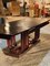 Vintage Art Deco Extensible Dining Table, Set of 11 9