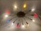 Sputnik Spider Ufo Chandelier in Opal Glass & Brass with 12 Arms, 1950s, Image 24