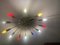 Sputnik Spider Ufo Chandelier in Opal Glass & Brass with 12 Arms, 1950s, Image 16