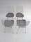 Wire Chairs in Chrome and White Steel Mesh, Set of 4 18