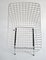 Chaises Wire en Acier Mesh Chrome et Blanc, Set de 4 9