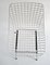 Wire Chairs in Chrome and White Steel Mesh, Set of 4 9