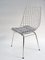 Chaises Wire en Acier Mesh Chrome et Blanc, Set de 4 6