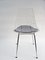 Wire Chairs in Chrome and White Steel Mesh, Set of 4 1