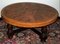 Circular Coffee Table with Tooled Leather Top by Angel Pazmino for Muebles De Estilo, 1970s 3