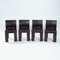 Vintage Dutch Brown Strip Dining Table and Chairs by Gijs Bakker for Castelijn, 1974, Set of 5, Image 5
