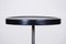 Bauhaus Round Black Piano Stool in Chrome-Plated Steel & Lacquered Wood, Czech, 1930s, Image 4