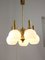 Mid-Century Italian Brass and Opaline Chandelier, Image 14