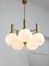 Mid-Century Italian Brass and Opaline Chandelier, Image 5