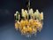 Large Prismatic Crystal Chandelier in Golden Brass from Bd Lumica, 1970s 1