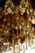Large Prismatic Crystal Chandelier in Golden Brass from Bd Lumica, 1970s 10