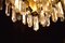 Large Prismatic Crystal Chandelier in Golden Brass from Bd Lumica, 1970s, Image 11