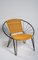 Czech Metal and Rattan Armchairs with Glass and Metal Table, 1960, Set of 2 4