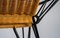 Czech Metal and Rattan Armchairs with Glass and Metal Table, 1960, Set of 2 2