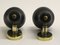 Mid-Century Brass and Black Adjustable Wall Lamps, 1950s, Set of 2 6