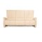 Three-Seater Cream Sofa in Leather 1