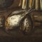 Bodegón con caza, espárragos, castañas y flores, década de 1800, óleo sobre lienzo, Imagen 5