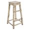 White Patinated Wooden Stool, Image 1