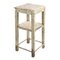 Vintage Patinated Wooden Stool, Image 1
