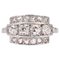 Art Deco French Diamonds Platinum Rectangular Ring, 1925 1
