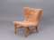 Fauteuil No. 86 Scandinave en Peau de Mouton par Eric Karlén, 1940s 4