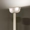 Moderne italienische Stehlampe aus weißem Metall & Rändelglas, 1980er 13
