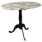 Italian Coffee Table with Oval Marble Top and Metal Legs, 1970s, Image 1