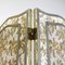 Italian Floral Fabric Folding Screen with Wooden Feet, 1940s, Image 6