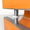 Modern Italian Orange Plastic Coffee Table with Acrylic Glass Clear Top, Image 11