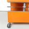 Table Basse Moderne en Plastique Orange avec Plateau en Verre Acrylique Transparent, Italie 15