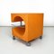 Modern Italian Orange Plastic Coffee Table with Acrylic Glass Clear Top, Image 6