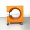 Table Basse Moderne en Plastique Orange avec Plateau en Verre Acrylique Transparent, Italie 5