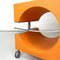 Table Basse Moderne en Plastique Orange avec Plateau en Verre Acrylique Transparent, Italie 13