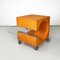 Table Basse Moderne en Plastique Orange avec Plateau en Verre Acrylique Transparent, Italie 3