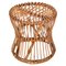 Mid-Century French Riviera Stool in Rattan and Woven Wicker, 1960s 1