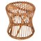 Mid-Century French Riviera Stool in Rattan and Woven Wicker, 1960s, Image 1