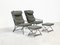 Chrome Lounge Chairs and Stools, 1970s, Set of 4, Image 1
