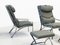 Chrome Lounge Chairs and Stools, 1970s, Set of 4 2