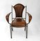 Mid-Century French Leather & Iron Armchairs in the style of Jacques Adnet, 1950s, Set of 2, Image 3