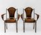 Französische Mid-Century Leder & Eisen Sessel im Stil von Jacques Adnet, 1950er, 2er Set 4