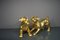 Jack Russell Figures in 24 Karat Gilt, 2000s, Set of 2 1