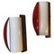 Mid-Century Modern Wood and Acrylic Gass Wall Sconces from Stilux Milano, Italy, 1960s, Set of 2 1
