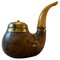 Mid-Century Modern Goatskin and Brass Pipe Shaped Tobacco Box by Aldo Tura, 1950s 11