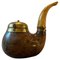 Mid-Century Modern Goatskin and Brass Pipe Shaped Tobacco Box by Aldo Tura, 1950s, Image 11