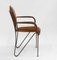 Französische Mid-Century Leder & Eisen Sessel im Stil von Jacques Adnet, 1950er, 4er Set 5